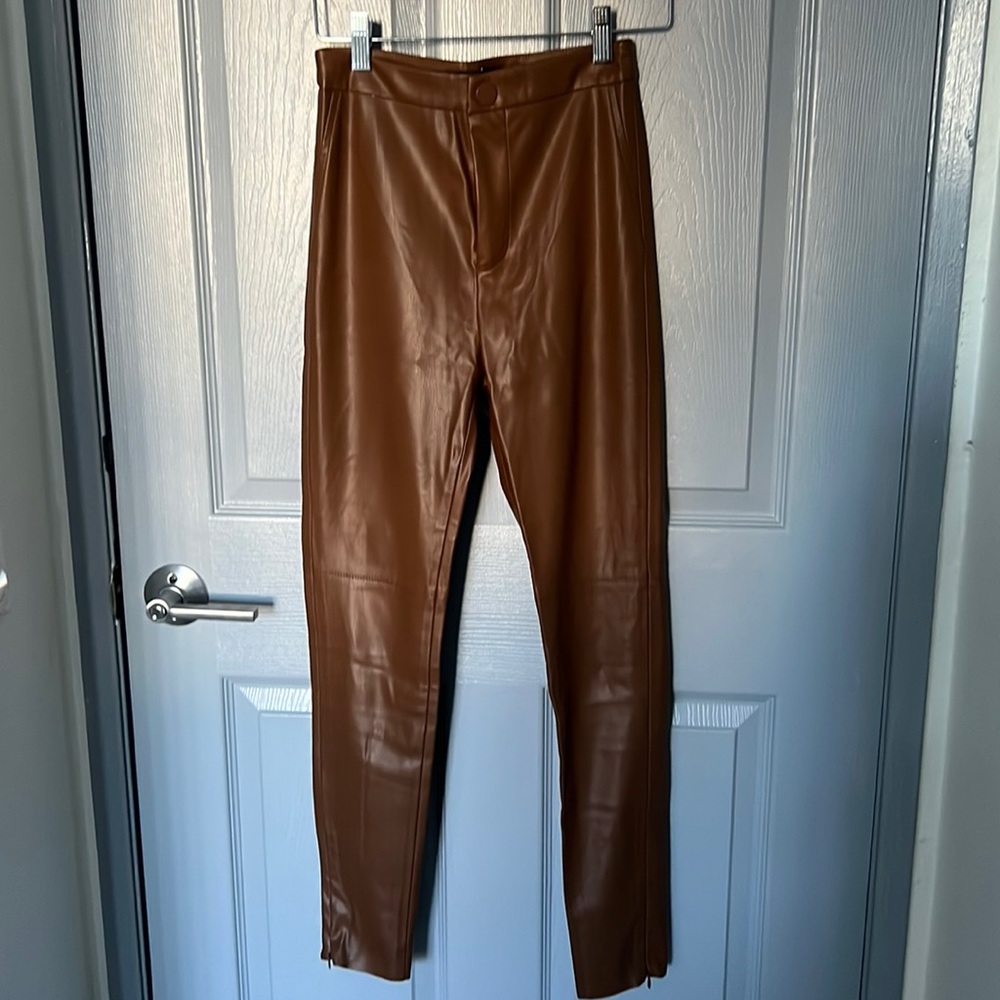 Zara  leather legging pants